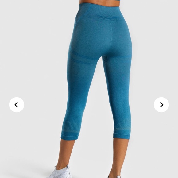 Gymshark ‘Geo’ Seamless Cropped Legging (S) - teal - Picture 5 of 5